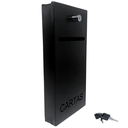 Ver imagem 1 de Caixa de Correio Slim Frontal 30cm X 15cm Aço Galvanizado Preto com 2 Chaves