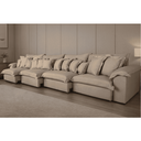 Ver imagem 1 de Sofá Magnífico Retrátil e Reclinável 10 Lugares 4,00m com Almofadas Soltas Linho Premium | de Casa D