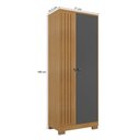 Ver imagem 3 de Armário Multiuso Área de Serviço 2 Portas Stella Carvalho Grafite