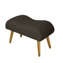 Ver imagem 4 de Poltrona Decorativa Nina e Banqueta Josi Suede Marrom - MV Estofados Shop