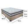 Cama Box Casal Suede + Colchão Anjos Black Graphite Molas Ensacadas 138x188x64cm Cor:bege - 3