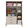 Guarda Roupa Infantil Emilly 3 Portas Off White Carvalho – Canaã - 3
