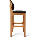 Ver imagem 7 de Kit 2 Banquetas Alta Bar Cozinha Sala Jantar Fixa Betta L02 Imbuia Linho Chumbo - Lyam Decor