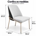Ver imagem 3 de Kit 2 Cadeiras Tulipa Estofadas e Base em Aço Carbono para Cozinha e Sala de Jantar - Champagne L