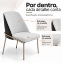 Ver imagem 6 de Kit 2 Cadeiras Tulipa Estofadas e Base em Aço Carbono para Cozinha e Sala de Jantar - Champagne L
