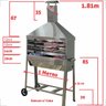 Churrasqueira Inox para Espetinho com Rodas Tipo Carrinho de Churrasco com 1 Metro Tres Altura do Ca - 2