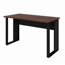 Ver imagem 2 de Mesa Escrivaninha 120 cm X 60 cm Tampo 25 mm Design Industrial F5 Office Cor:Louro Preto com Preto