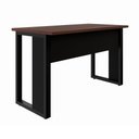 Ver imagem 4 de Mesa Escrivaninha 120 cm X 60 cm Tampo 25 mm Design Industrial F5 Office Cor:Louro Preto com Preto