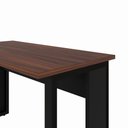 Ver imagem 6 de Mesa Escrivaninha 120 cm X 60 cm Tampo 25 mm Design Industrial F5 Office Cor:Louro Preto com Preto
