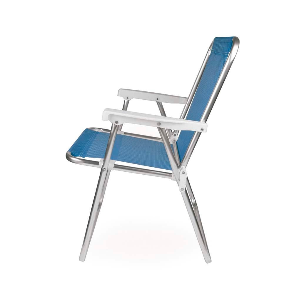 Cadeira Alta Alumínio Azul - 5
