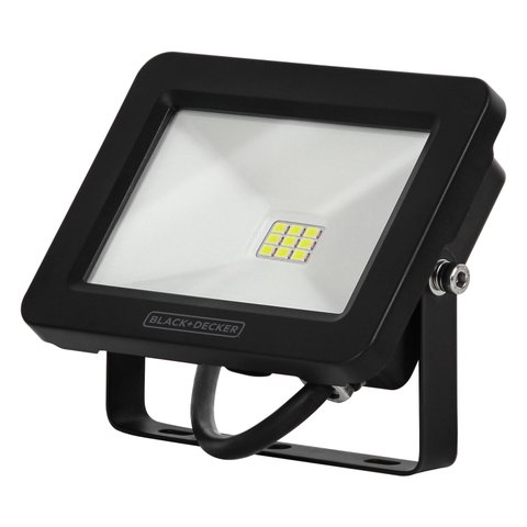 Refletor Eco Led Black+decker 10w Luz Branca 6500k Preto