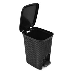 Lixeira 7L Rattan Com Pedal Montada Cinza 25738Pm Arqplast - 7
