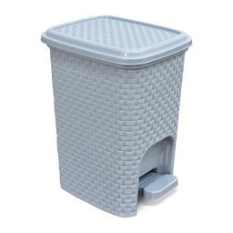 Lixeira 7L Rattan Com Pedal Montada Cinza 25738Pm Arqplast - 9