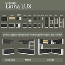 Ver imagem 4 de Kit Balcão + Cristaleira 70cm Branco/Preto Lux Madesa 01