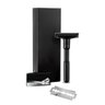 Aparelho Barbear Homens Preto Fosco 6 Lâminas Ajustáveis Luxo Metal Barba Rosto Bigode Pelo Estilo V - 9