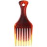 Pente Garfo 16/6 Marrom Acessório Durável Penteado Afro Cabelos Crespos Cacheados - 1