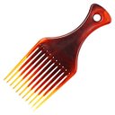 Ver imagem 3 de Pente Garfo 16/6 Marrom Acessório Durável Penteado Afro Cabelos Crespos Cacheados