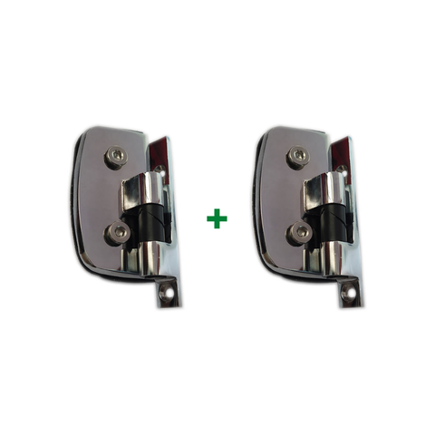 1114 - Dobradiça automática para porta de vidro temperado blindex Cromado - 2 unidades