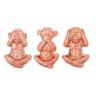 Kit 3 Macacos Cego, Surdo e Mudo Rose Gold - 1