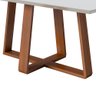 Mesa de Jantar Retangular com Vidro Wood e 6 Cadeiras Class Off White/Nature 160x90 Fabrispuma - 5