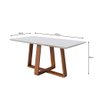 Mesa de Jantar Retangular com Vidro Wood e 6 Cadeiras Class Off White/Nature 160x90 Fabrispuma - 2