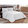 KIT COBRE LEITO PRATIC CASAL QUEEN 03 PECAS MATELADO BRANCO - 1