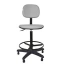 Ver imagem 2 de Cadeira Caixa Secretaria Bolt - Couro Sintetico Corano - Cinza claro