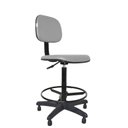 Ver imagem 1 de Cadeira Caixa Secretaria Bolt - Couro Sintetico Corano - Cinza claro