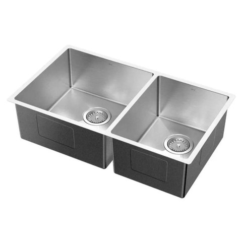 Cuba Dupla Bistrô para Cozinha 72x40x20cm Escovado Cv 4,5" - Docol
