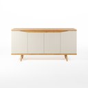 Ver imagem 2 de Buffet Aparador Pass 4 Portas Babus - Off White / Noce