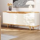 Ver imagem 1 de Buffet Aparador Pass 4 Portas Babus - Off White / Noce