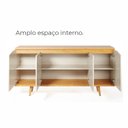Ver imagem 4 de Buffet Aparador Pass 4 Portas Babus - Off White / Noce
