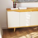 Ver imagem 6 de Buffet Aparador Pass 4 Portas Babus - Off White / Noce