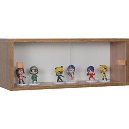 Nicho 60x23x18 Freijó com Portas de Acrílico e Puxador - 1