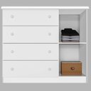 Ver imagem 3 de Cômoda de Bebê 1 Porta 4 Gavetas Alvin Branco