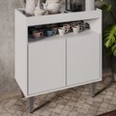 Ver imagem 6 de Aparador Cantinho do Café e Painel 2 Prateleiras Flora M24 Branco - Mpozenato