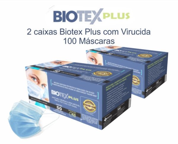 Biotex Plus Mascara Antiviral - Temos Anvisa E Unicamp 100 unid - 3