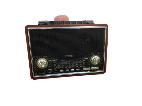 Rádio Retro Am Fm Sw Recarregável USB El1706 Elite - 1