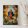 Quadro Decorativo Menino Jesus de Praga 45x34cm - com Vidro:madeira Branca - 2