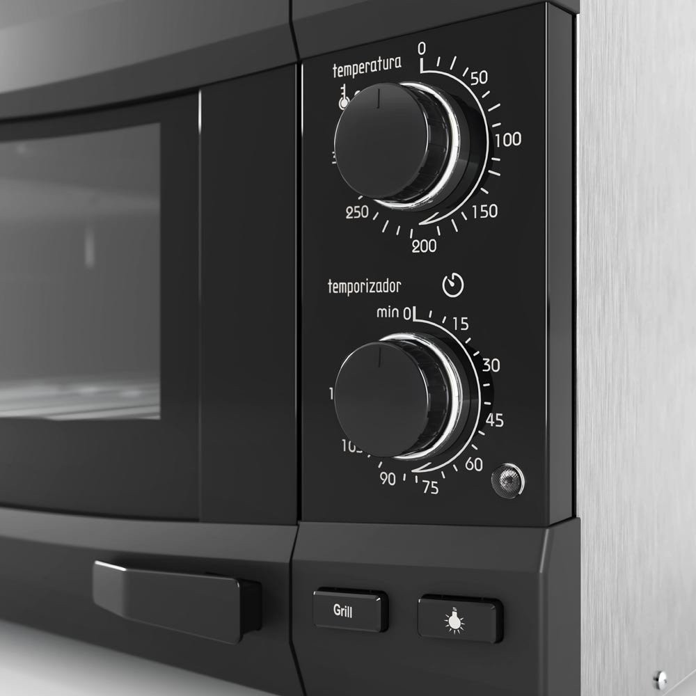 Forno Nardelli Elétrico Bancada Super New Black Kromanox 45L - 4