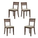 Ver imagem 1 de Conjunto Rubi com 4 Cadeiras Madeira Pinus Café - Finestra