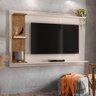 Painel Home Invictus para Sala Quarto TV até 55 Polegadas Off White/Madero Canela - 1