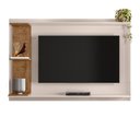 Ver mais imagens de Painel Home Invictus para Sala Quarto TV até 55 Polegadas Off White/Madero Canela