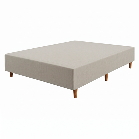 Base para Cama Box Casal 138x188x34 Duna Linho/Champagne