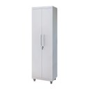 Ver imagem 3 de Armário Multiuso 2 Portas com Chave Organizador Home Office Lavanderia Branco - Lh Móveis