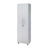Armário Multiuso 2 Portas com Chave Organizador Home Office Lavanderia Branco - Lh Móveis - 3