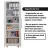 Armário Multiuso 2 Portas com Chave Organizador Home Office Lavanderia Branco - Lh Móveis - 12