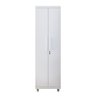 Armário Multiuso 2 Portas com Chave Organizador Home Office Lavanderia Branco - Lh Móveis - 4