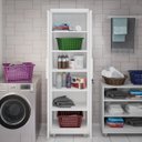 Ver imagem 7 de Armário Multiuso 2 Portas com Chave Organizador Home Office Lavanderia Branco - Lh Móveis