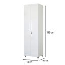 Ver mais imagens de Armário Multiuso 2 Portas com Chave Organizador Home Office Lavanderia Branco - Lh Móveis